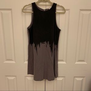 Black and Gray Shift Dress